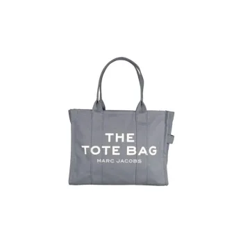 MARC JACOBS Cotton Patchwork Canvas Bag Tote Bag Shopping Bag Handbag Large Size Women's Light Blue