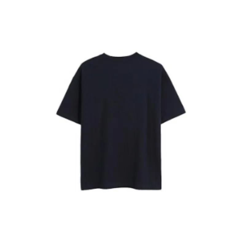 GAP Drop Shoulder Sleeve T Shirt Unisex Black-1