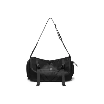 NOMK Oxford Workwear Messenger Bag Shoulder Bag Crossbody Bag Large Size Unisex Black