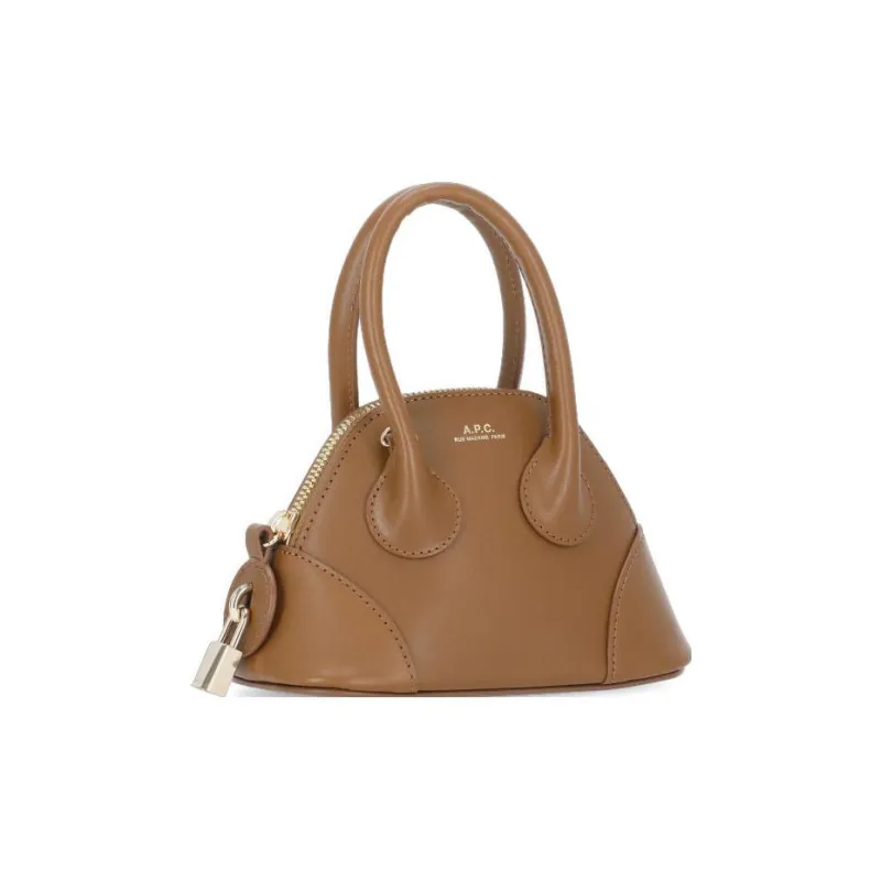 A.P.C Cow Leather Handbag, Shoulder Bag, Crossbody Bag Women's Khaki-1
