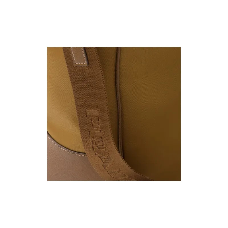 PRADA Recycled Nylon With Patchwork Leather Shoulder Bag Crossbody Bag Handbag Large Size Men's Tobacco-3