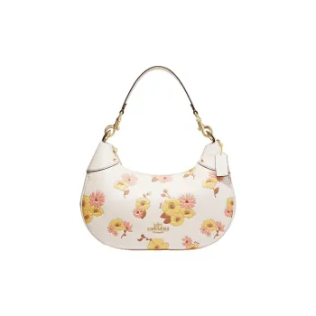 COACH Hobo Leather Hobo Bag Handbag Shoulder Bag Women's White
