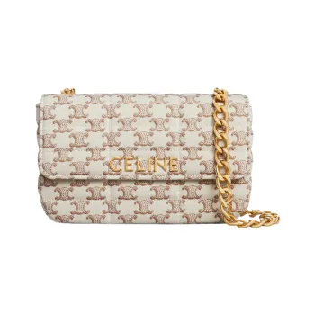 CELINE Canvas Bag, Crossbody Bag, Shoulder Bag Women's White & Brown