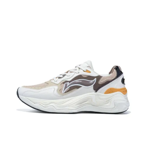 LI-NING 1990 Lava Casual Shoes Men Low-Top White Brown