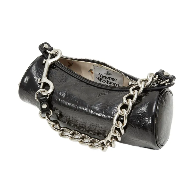Vivienne Westwood Polyester Cylinder Bag Handbag Shoulder Bag Women's Black-3