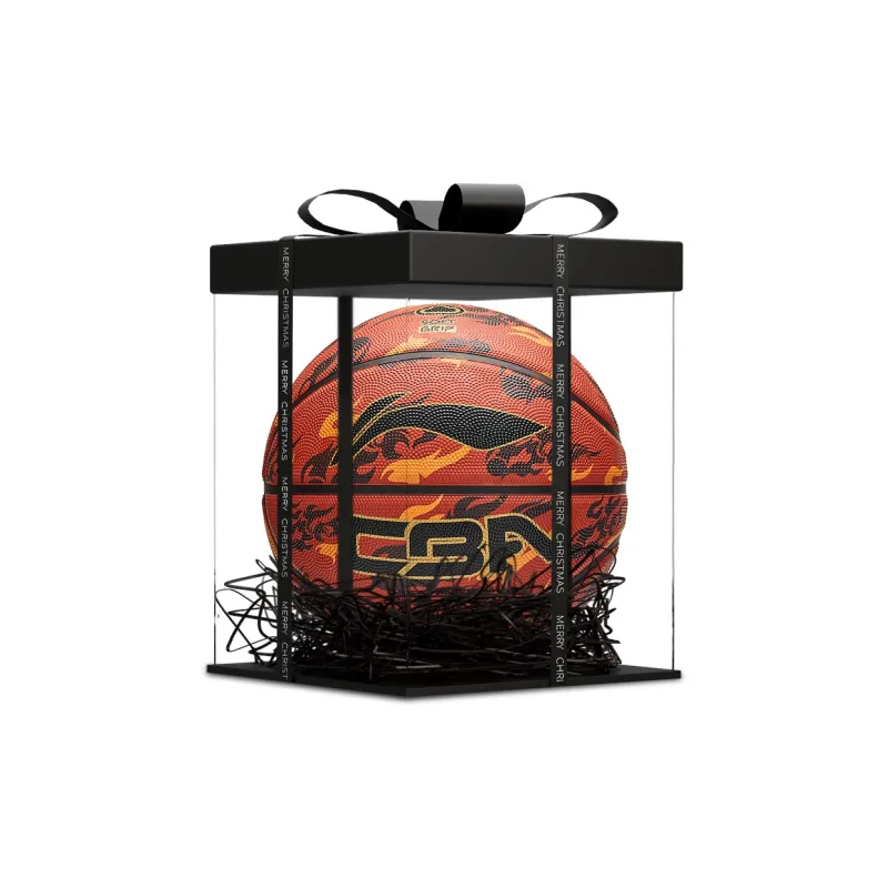 LiNing Rubber Basketball Black Red Size 7 Ball Training Unisex-1