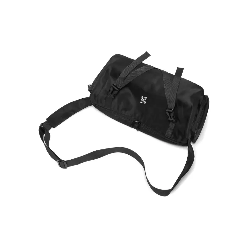 NOMK Oxford Workwear Messenger Bag Shoulder Bag Crossbody Bag Large Size Unisex Black-4