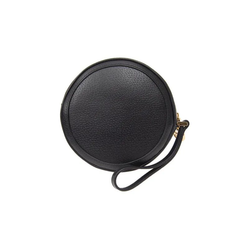 GUCCI Ophidia Cow Leather Coin Purse Wrist Bag Portable Clutch Women's Black-2