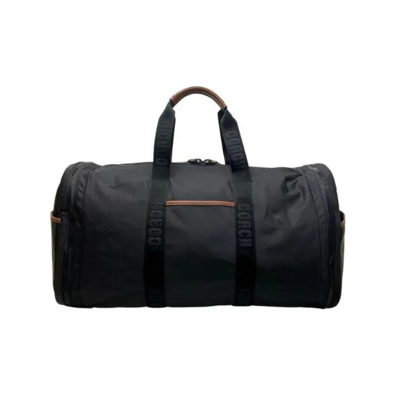 COACH Ma Nylon With Cow Leather Crossbody Handbag Large Size Men's Black-2