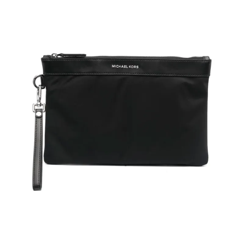MICHAEL KORS Fabric With Leather Briefcases Clutches Men's Black-0