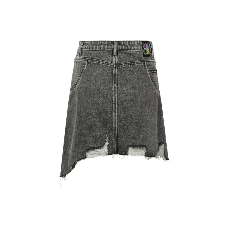 Valeria Obbaco Denim Shorts Women's Gray-1