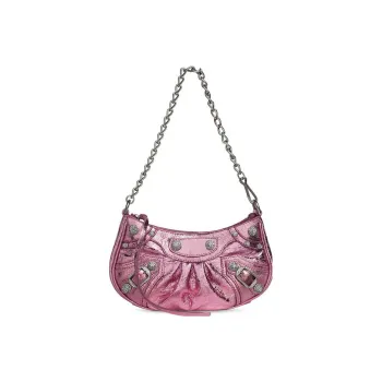 Balenciaga Le Cagole Leather Handbag, Shoulder Bag Women's Pink