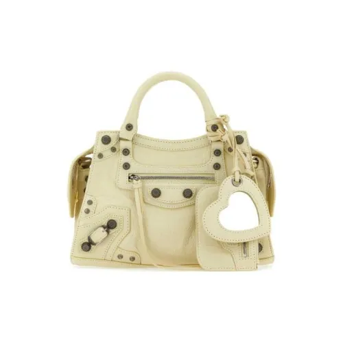Balenciaga Neo Cagole Lambskin Handbag, Shoulder Bag, Crossbody Bag Extra Small Women's Yellow