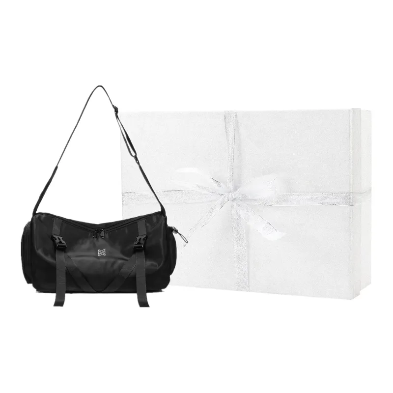 NOMK Oxford Workwear Messenger Bag Shoulder Bag Crossbody Bag Large Size Unisex Black-7