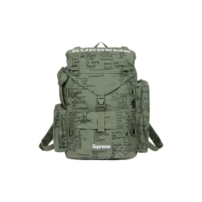 Supreme Nylon Cotton Backpack Regular Unisex Green-0