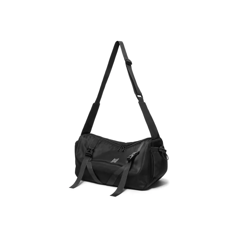 NOMK Oxford Workwear Messenger Bag Shoulder Bag Crossbody Bag Large Size Unisex Black-1