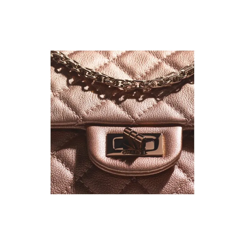CHANEL 2.55 Calfskin Shoulder Bag, Crossbody Bag Mini Women's Red Copper-3