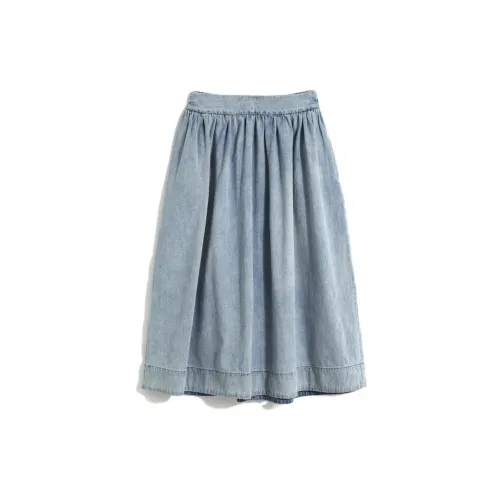 GAP Denim Long Skirts Women's Light Blue