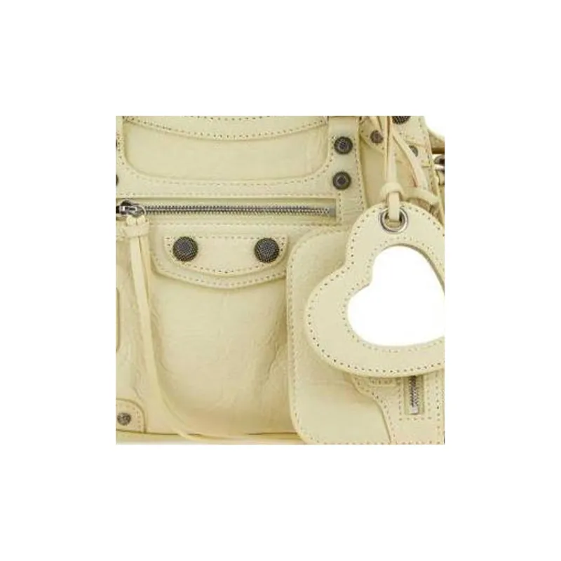 Balenciaga Neo Cagole Lambskin Handbag, Shoulder Bag, Crossbody Bag Extra Small Women's Yellow-5