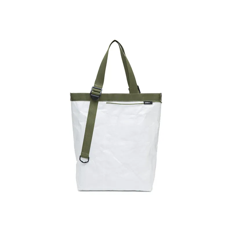 COMBACK Polyester Tote Bag, Shopping Bag, Shoulder Bag Unisex White/Black-0