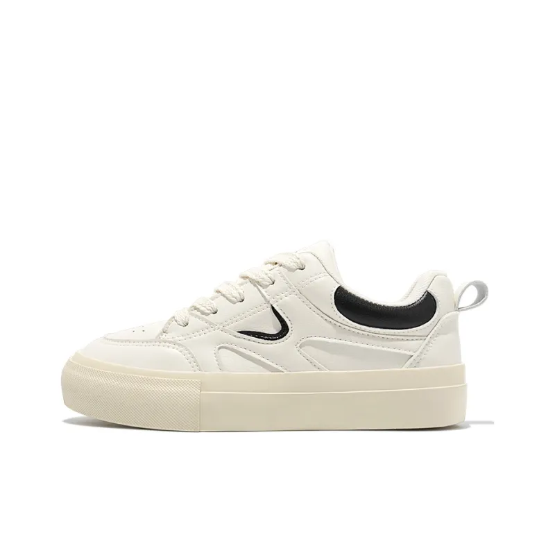 TUOPIN Cleanfit White Sneakers Lightweight And Breathable Low Top Skateboard Shoes Unisex-5