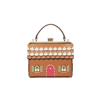 Kate Spade Leather Gingerbread House Styling Bag Handbag, Crossbody Bag Regular Women's Cognac