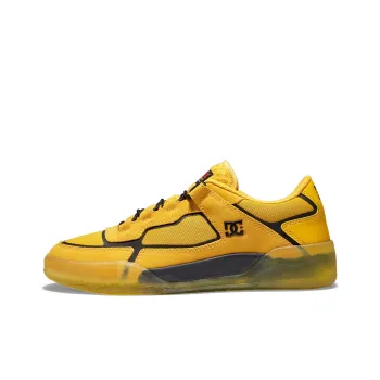 DC Shoes Metric Anti Slip And Wear Resistant Breathable Low Top Skateboard Shoes Men's Sunflower Yellow