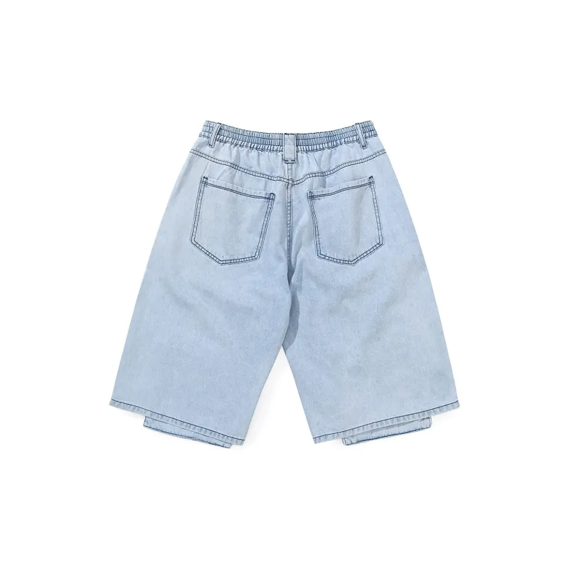 GENANX Denim Shorts Unisex Denim Blue-1