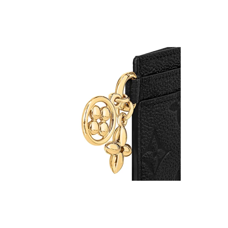 LOUIS VUITTON Lv Charms Card Holder Black-5