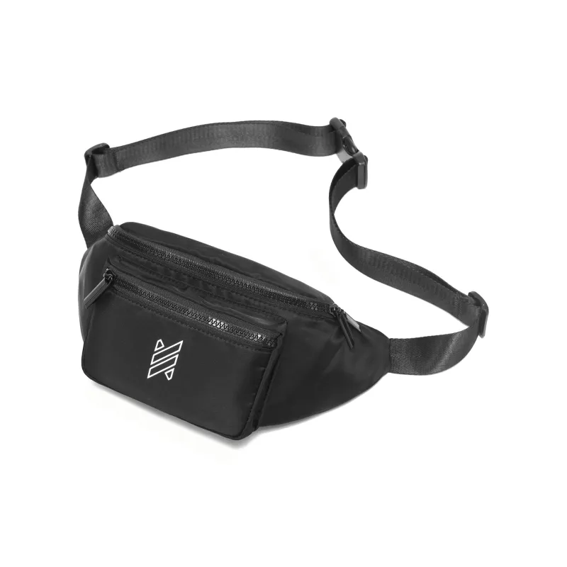NOMK Oxford Shoulder Bag, Crossbody Bag, Sling Bag, Fanny Pack Unisex Black-5