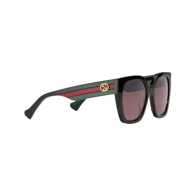 GUCCI Web detail Square frame Sunglasses-1