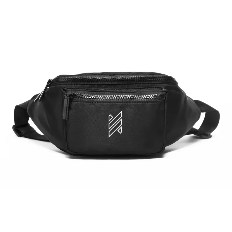 NOMK Oxford Shoulder Bag, Crossbody Bag, Sling Bag, Fanny Pack Unisex Black-0