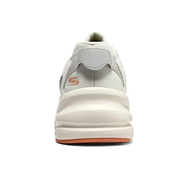 Skechers BOBS BAMINA 2 Lava Ripple Cushioning Wear Resistant Low Top Casual Shoes Men's White Gray Orange-3