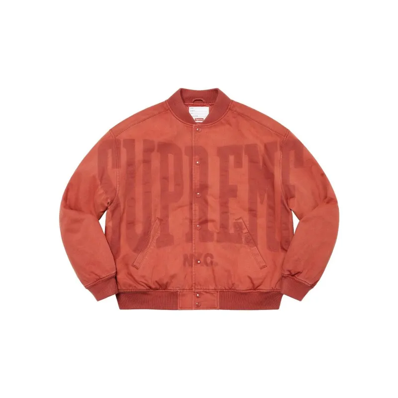 Supreme Washed Knockout Denim Varsity Jacket - Cheap Rcj Jordan Outlet