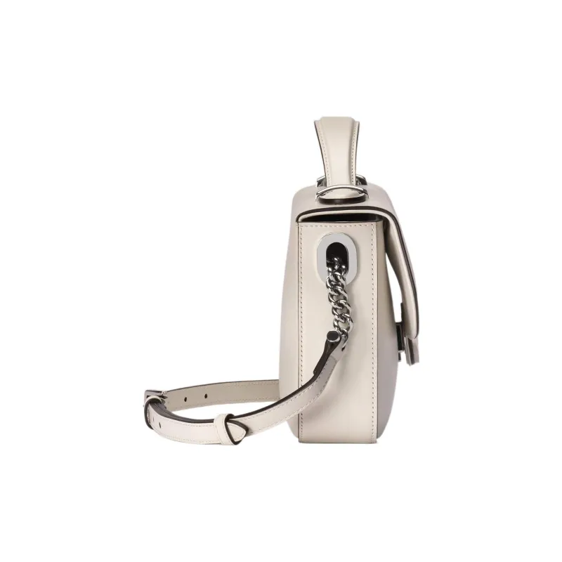 GUCCI Leather Handbag, Shoulder Bag, Crossbody Bag Small Size Women's White-2