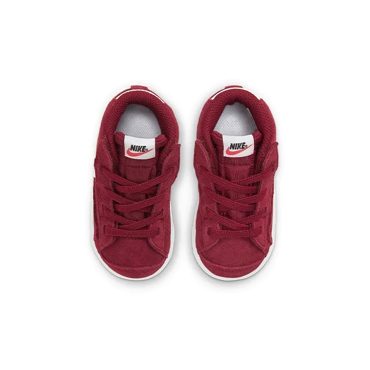 Nike Blazer 77 Suede Mid Top Toddler Shoes Red White Infant And Toddler-3