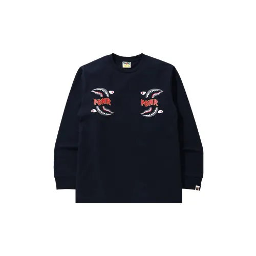 A BATHING APE Sweatshirts Men Navy Blue