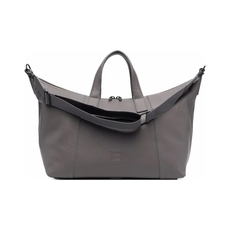 Balenciaga Hourglass Leather Handbag Large Size Men's Gray-0