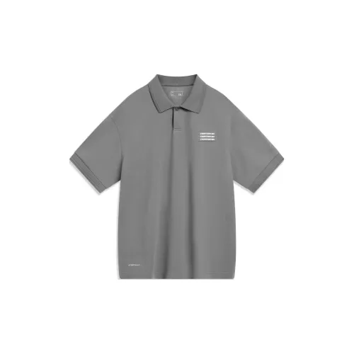 LINING CF Polo Shirts Unisex Lead Gray