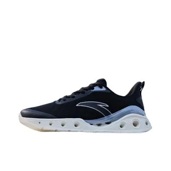 Anta Cushioned Slip-Resistant Low-Top Running Shoes Women's Black White