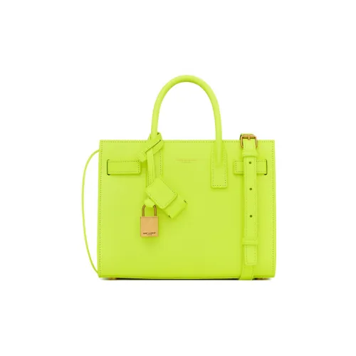 SAINT LAURENT SAC DE JOUR Cow Leather Shoulder Bag Crossbody Bag Handbag Nano Women's Yellow