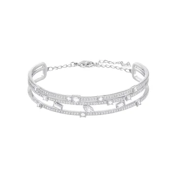 Swarovski Faux Crystal Stone Bracelets Women's Silver White