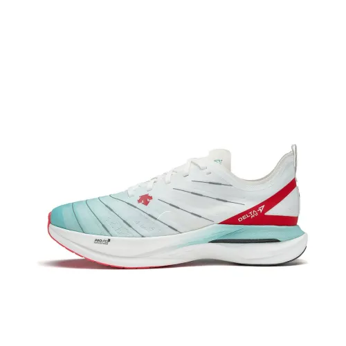 DESCENTE DELTA Anti Slip Wear Resistant Low Top Carbon Plate Training Running Shoes Women's Blue
