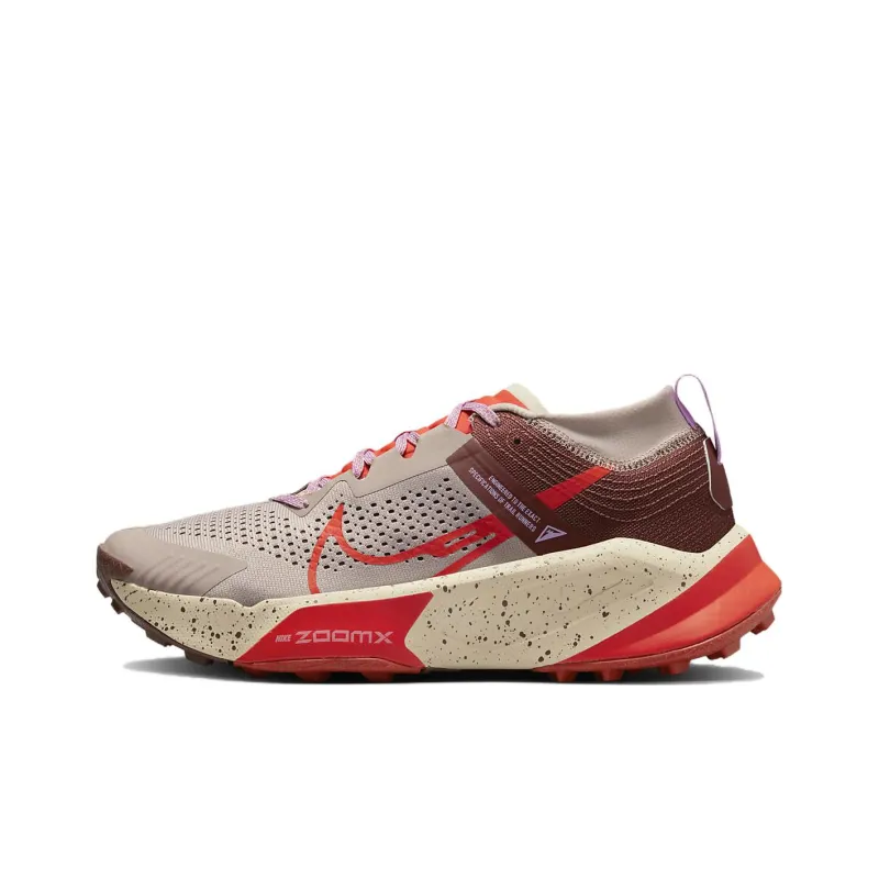 Nike ZoomX Zegama Trail Diffused Taupe Dark Pony Sanddrift Picante Red-0