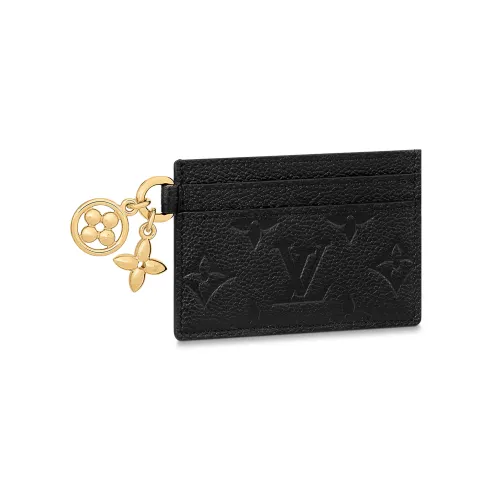 LOUIS VUITTON LV Charms Card Holder Black