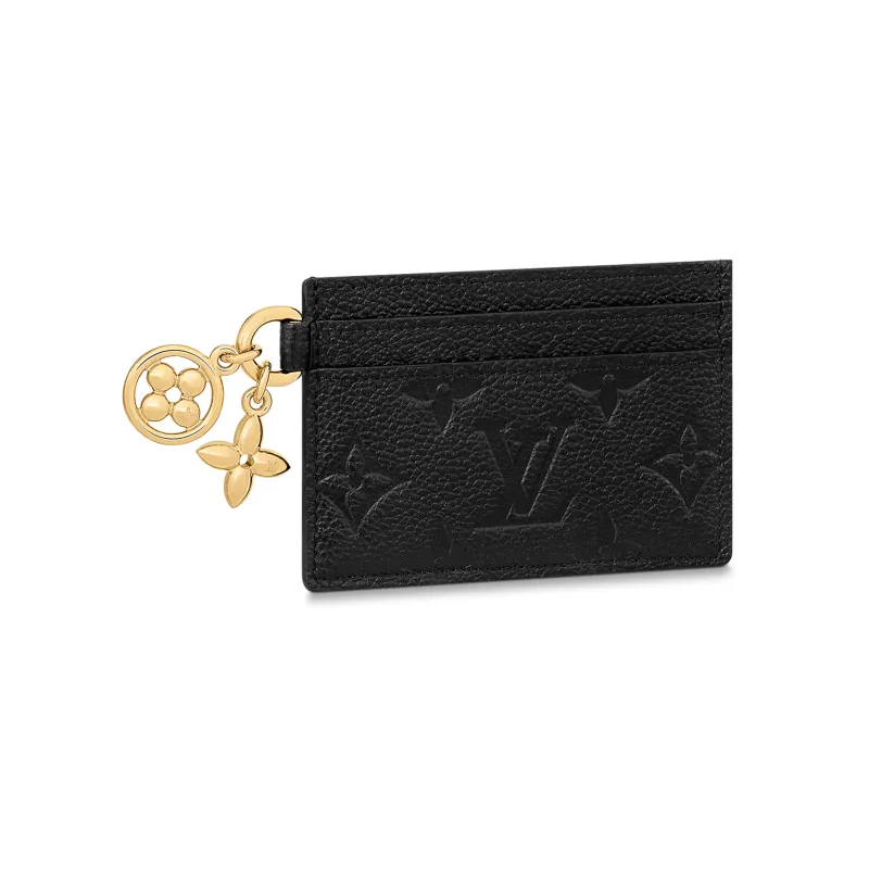 LOUIS VUITTON Lv Charms Card Holder Black-0