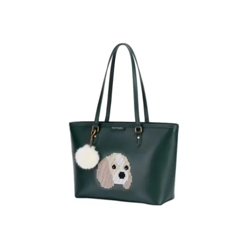 Hush Puppies Cow Leather Tote Bag Shopping Bag Handbag Shoulder Bag Medium Size Women's Brown-10