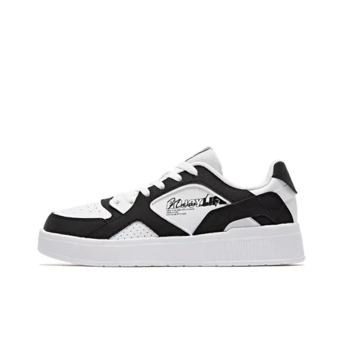 QIAODAN Cute Pet 3.0 Skateboard Shoes Women's Low-Top Black/White