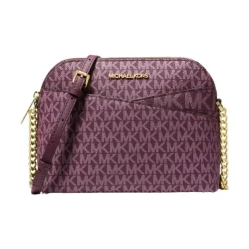 MICHAEL KORS Jet Set Travel Polyester Dome Bag Shoulder Bag Crossbody Bag Medium Size Women's Burgundy