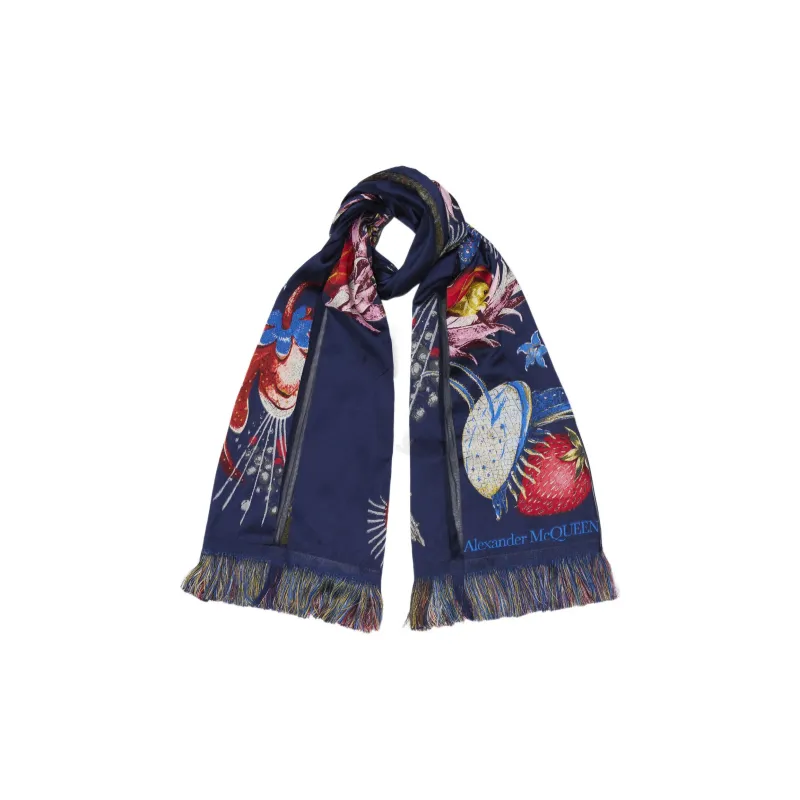 Alexander McQueen All Over Graphic Printed Scarf-0